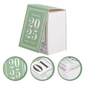 Operitacx Miniature Desk Calendar 2025 Tear Off Calendar Tear-off Pages 365 Daily Desktop Calendar Standing Flip Desk Calendar Memo Pad Pocket Planner for Home Office