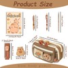 Cute Capybara Stationery Set - Large Pencil Case, 4 A5