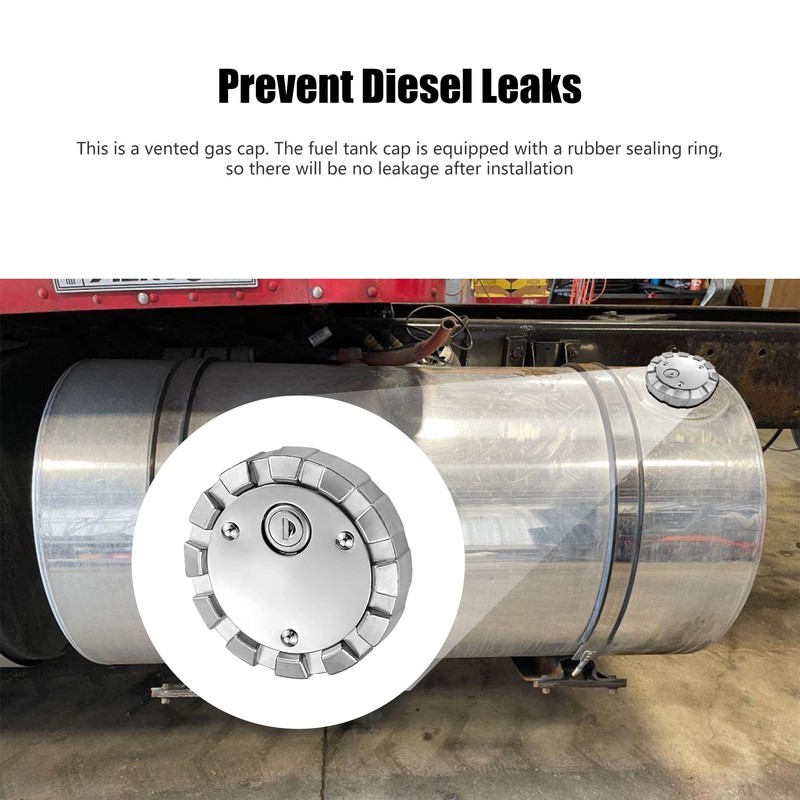 2pcs Locking Diesel Fuel Cap Compatible with Freightliner Kenworth Western