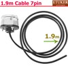 ETUKER 7Pin Pre-Wired Socket with 1.9M Cable,Towbar Socket Metal (7MZ)