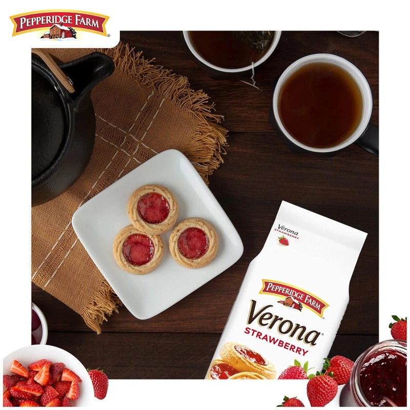 Verona Pepperidge Farm Verona Strawberry Thumbprint Cookies, 6.75 OZ Bag
