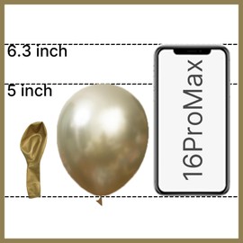 PartyWoo Metallic Desert Gold Balloons, 50 pcs 5 Inch, for Balloon Garland Arch, Party Decorations, Birthday, Wedding, Gold-G128