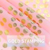 4 Pack Disposable Plastic Tablecloth, Gold Stamping Dot Rectangular Table