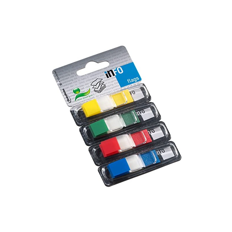 INFO FLAGS Haftstreifen SOLID COLOUR TIP, mini 12 x 43