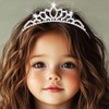 Kilshye Girls Princess Tiara Silver Rhinestone Tiaras Crystal Hair Accessories