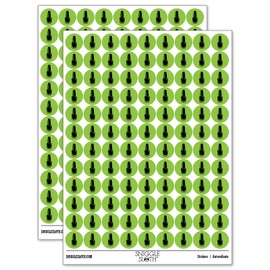 Cute Nail Polish 200+ Round Stickers - Gloss Finish - 0.50" Size - Light Green