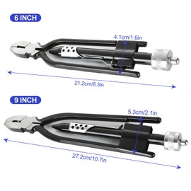 Acrux7 2 PCS Safety Wire Pliers, 9 Inch 6 Inch Wire Twisting Tool Aircraft Safety Wires Twisting Plier Aviation Plier Safety Lock Twister for Aircraft Auto Industry (Black)