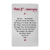 3 Year Anniversary Card for Men Women Him Her- Romantic