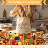 4 sacchetti per pane in lino, con coulisse, 30 x