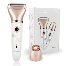Electric Razor for Women - Painless 2-in-1 Women Shaver Hair Remover for Face, Legs and Underarm, Portable Waterproof Bikini Trimmer Wet and Dry Cordless Lady Hair Removal - Micro USB Recharge