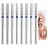 8 Pcs Barrel Cuticle Nail Drill Bit Set with Case,