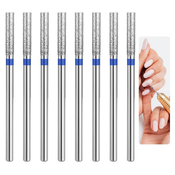 8 Pcs Barrel Cuticle Nail Drill Bit Set with Case,