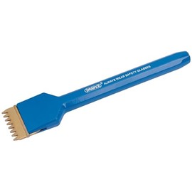 Draper Redline 200 x 38 mm Scutch Holding Chisel | Octogonal Shank Hand Tools | Impact Resistant Soft Grip | Comb Scutch | 00755