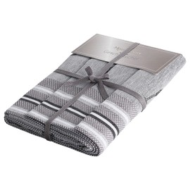 Moon Luxury Pack of 4 Tea Towels Approx. 50 x 70 cm 100% Cotton with Ostrich Pattern (Anthracite)