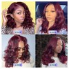 TopSilky 13X6 12ich Bob Body Wave Burgundy Wig Human Hair