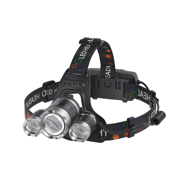 Headlamp, 6000 Lumens Super Brightest Rechargeable Headlamp for Adults, 4
