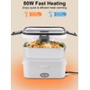 SOHIDA 1.8L+0.5L Heated Lunch Box for Men, 80W Electric Lunch