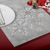OWENIE Christmas Table Runners, Snowflake Silver Grey Table Runner, Xmas