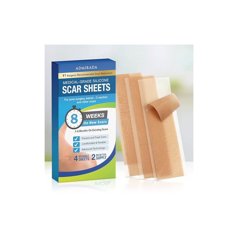 Admirada Silicone Sheets for Scars: Reusable Scar Care Tape for