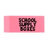 Pink Wedge Eraser (100) - School Supply Boxes