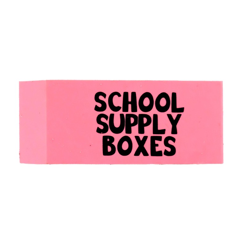 Pink Wedge Eraser (100) - School Supply Boxes