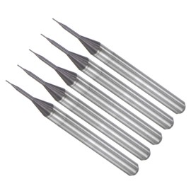 CoCud End Mill CNC Router Bits, 1/8" Shank 1.5mm Cutting 0.3mm Dia, Diamond Film Tungsten Carbide Milling Cutter Right Hand - (Applications: for CNC Drilling Engraving), 5-Pieces