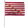 First Navy Jack 12x18" Stick Flag - Hand Held Historical