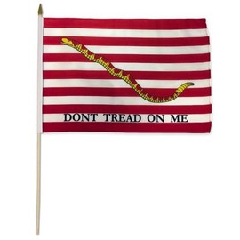 First Navy Jack 12x18" Stick Flag - Hand Held Historical American Flag