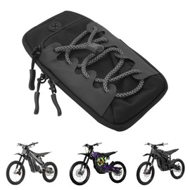 Funparts Electric Dirt Bike Bag Front Frame Bag Universal for Sur Ron Surron LBX E-Ride Pro SS/S Rawrr Mantis,Fit for ID Phone Key Garage Door Opener Black
