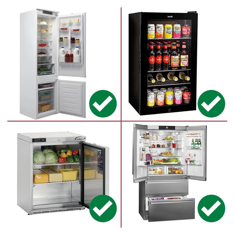 SPARES2GO Fridge Shelf compatible with Fridgemaster Refrigerator Freezer Adjustable White