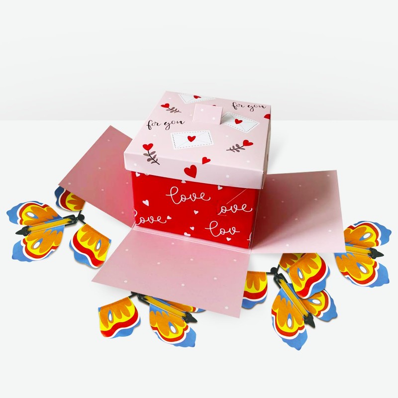FETTIPOP DIY Gift Box Butterfly Explosion (Love) 8.5 x 14