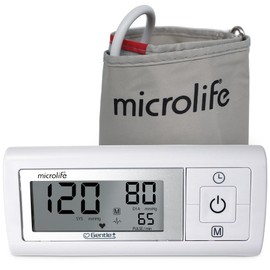 Microlife Series 200 Automatic Upper Arm Blood Pressure Monitor, Wide-Range Cuff Fits Most Adult Arms up to 16.5 in/Large, (Stores 30 Results), Compact Digital Blood Pressure Machine, Storage Pouch