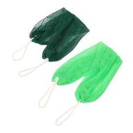 FRCOLOR 2pcs Exfoliating Bath Net Gentle Body Scrubber for Exfoliation and Comprehensive Cleaning for Hard to Reach Areas Like the Back Lightweight and Portable for Home and Travel