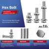 1/2-13 x 2-1/2" Hex Head Screw Bolt, Nuts, Flat &