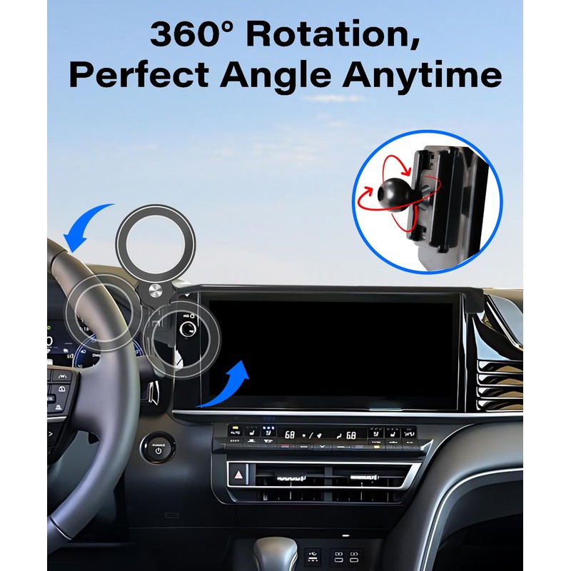 Car Phone Holder for 2025 2026 Toyota Camry 12.3" Screen