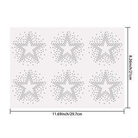 SUPERDANT Stars Iron on Rhinestone Heat Transfer Crystal Decor 6 pcs Pentagram Stars Clear Bling DIY Patch Clothing Repair Hot Fix Applique for T-Shirts Vest Shoes Hat Jacket Decorations