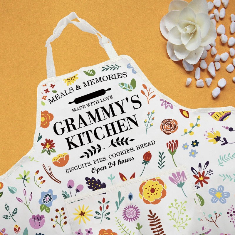 JTOUK Grammy’s Kitchen Apron Best Grammy Gift Grammy Baking Gift