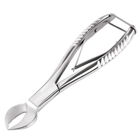 MuskalMed Stainless Steel Dental Pliers Plaster Nippers Cutter Dentist Lab Equipment, Cow Horn Jaws, Serrated Blade, Spring Action