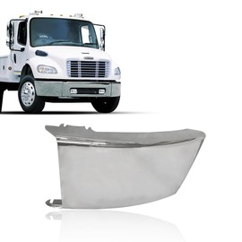 Chrome Metal Corner Bumper Cover Left Side compatible with 2003-2021 Freightliner M2 Business Class