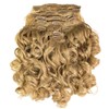 Hair2Heart 130g Clip In Wavy Synthetic Hair Extension, Blonde (Pack