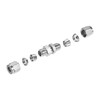 sourcing map Compression Tube Fitting 1/4" Tube OD x 1/4"