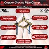 Morris Products 91664 Ground Pipe Clamp, with Adaptor Serrations, 2-10