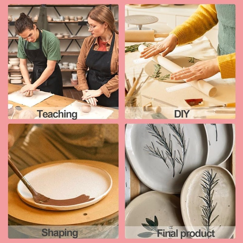 Tiudium 5 Pairs Clay Rolling Pin Guides for Dough Thickness