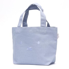 Hapitas 6075 Mini Tote Bag, Perfect for Lunch, Character Bag, S, Light Blue Face