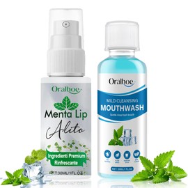 Mundspray & Mundspülung Set 30ml | Frischer Atem & Mundgeruch Bekämpfen | Alkoholfrei, Mit Minze für Langanhaltende Mundhygiene & Tiefenreinigung