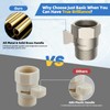 Hibbent All Metal 2 Pack Shower Head Flow Control Valve,