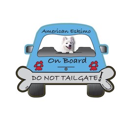 Pet Gifts USA American Eskimo Tailgate Custom Shaped Magnet [Automotive]