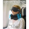 YFONG Travel Pillow for Long Flight Airplanes, Head Strap Combo