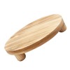 WOONEKY Desktop Storage Base Flowerpot Holders Wood Pedestal Flower Pot
