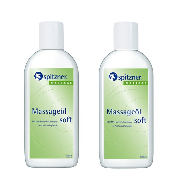 Spitzner Massage Oil Set Soft (2 x 200 ml) - Nourishing Massage Oil for Sensitive Skin with IMP Complex for Protected Skin